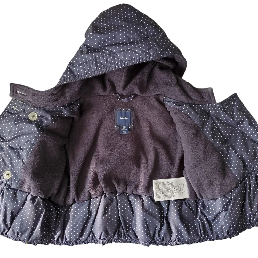 Baby Gap Navy Blue Fleece-Lined Puffer Coat